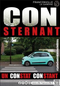 Consternant affiche stationnement genant